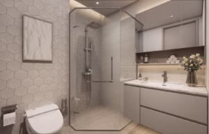 Golden Apple Apartments Riara Road luxurious bathroom with modern fittings