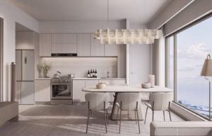 Golden Apple Apartments Riara Road modern dining area with elegant finishing