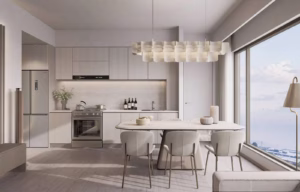 Modern dining room at Golden Apple Apartments for Sale in Riara Road Nairobi.