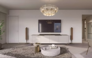 Modern living room interior at Golden Apple Apartments for Sale in Riara Road Nairobi.